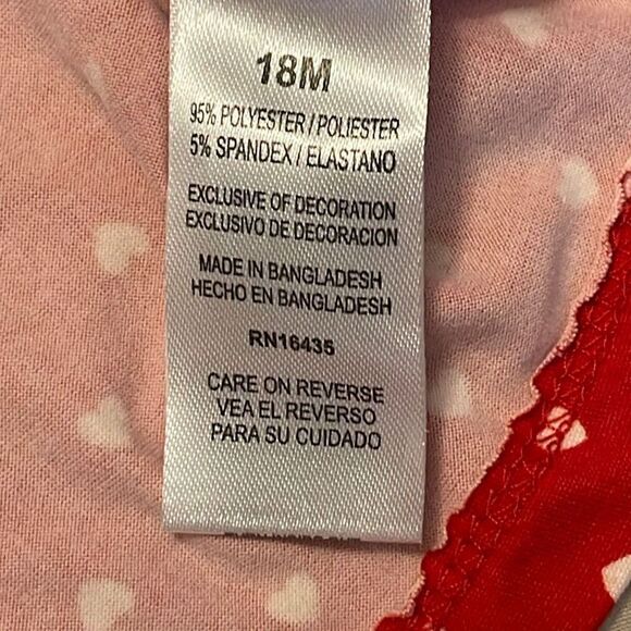 Nannette Baby Girls Dress Set Long Sleeve  18 months. Red/Polka‎ Dot/Dog NWT - Picture 5 of 5